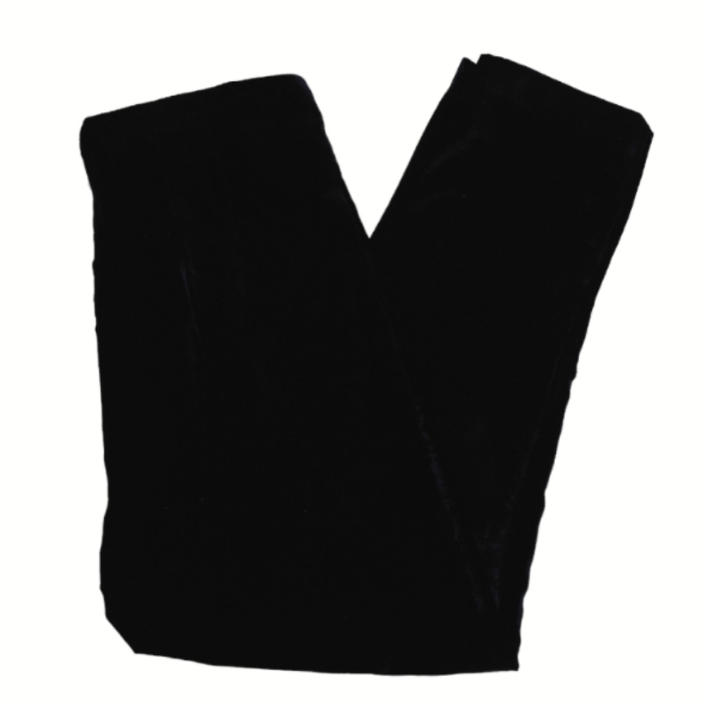 ZARA Black Velvet Elegant High Waisted Pants Trousers Size M